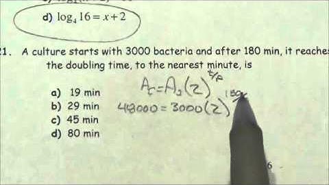 Math 30-2 Logarithms Review MC#21