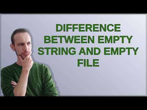 Difference between empty string and empty file