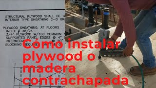 Como instalar plywood o madera contrachapada