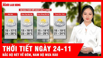 Thời tiết ngày 24-11: Bắc Bộ rét về đêm, Nam Bộ mưa rào rải rác | Tin tức