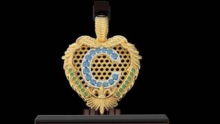 3D CAD Pendant With Letter C video
