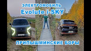 Электромобиль "Evolute i-SKY" и экотропа в национальном парке "Припышминские боры"