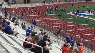 Kaleb Young first year hurdler 14.9PR SMN 110m hurdles @district