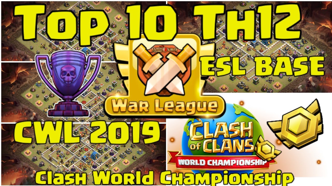 Top 10 Th12 Clash World Championship Base 2020| Th12 Trophy Base War Base With Links