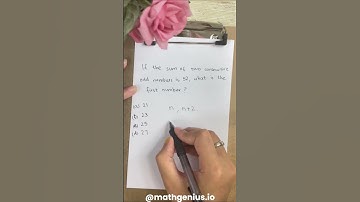 Can you find x if you have the sum of 2 consecutive odd numbers? | Learn maths with me