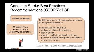 Stroke 101 - Post Stroke Fatigue (Mar. 21, 2024)
