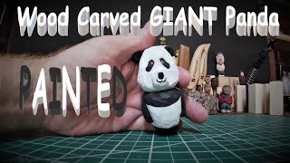Painting a Panda Wood Carving