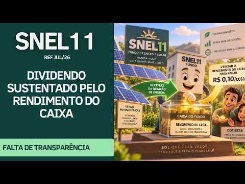 #SNEL11 - YIELDS SUPPORTED BY INVESTED CASH - SEE THE FIRST PINNED COMMENT!!!!!