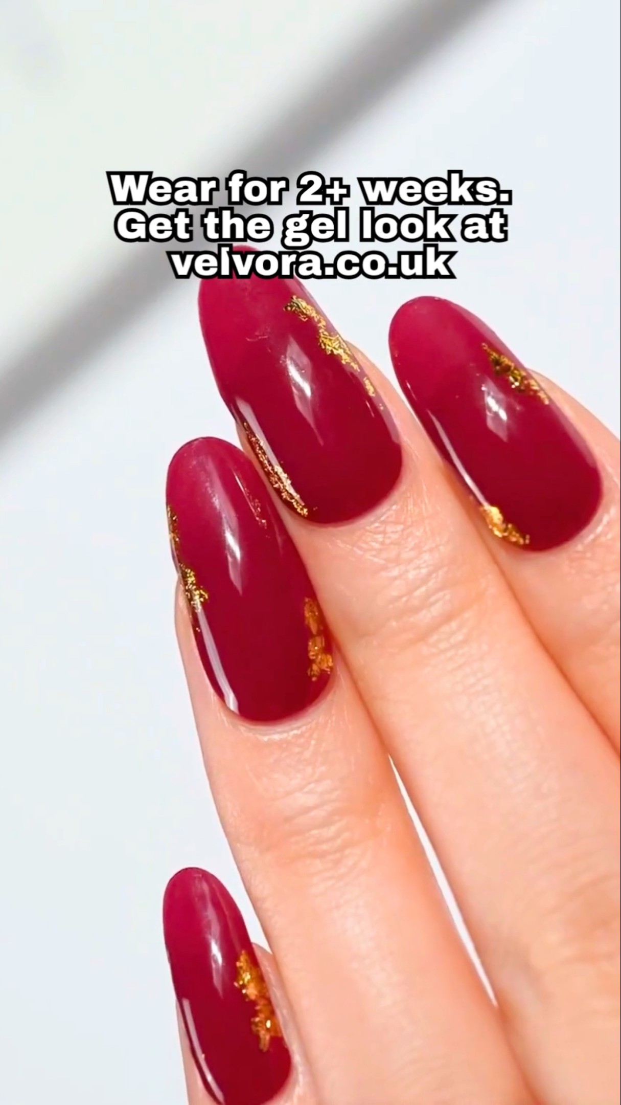Royal Rose - Semi-Cured Gel Nail Strips applied on real nails