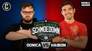 Mark Donica vs Jared Haibon (Innergeekdom) & Stacy Howard vs RB3 | Movie Trivia Schmoedown