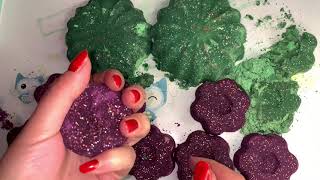 Cornstarch glitter crumbling ASMR satisfaction