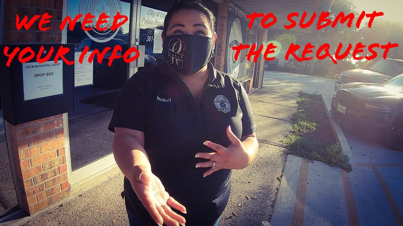 1st Amendment Audit Odem Texas // Requesting an open records request at the Odem Police