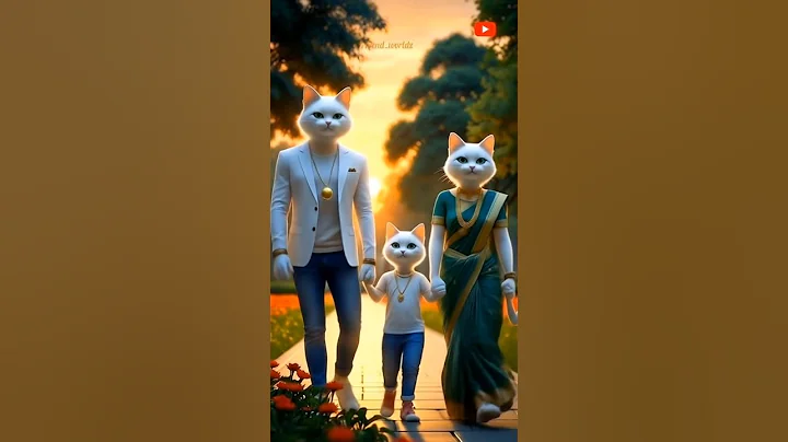 Cute kitten With Parents 😻😺 #cat #catstory #petlovers #ytshortsindia #catlovers #aiart #ai