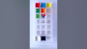 Color mixing || Create 16 new colors from 3 primary colors #colormixing #painting #artvideo #shorts