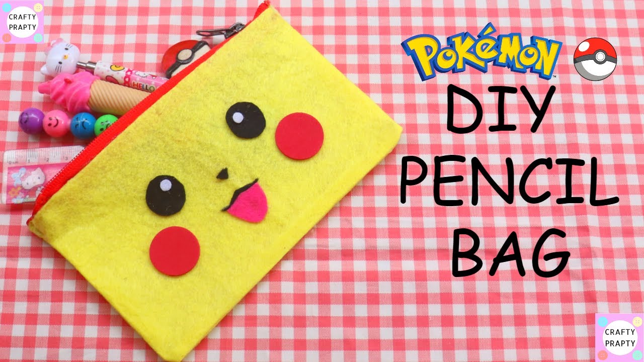 DIY Pencil BagI No Sew I Pikachu I Pokemon DIY Pencil Case I Pokemon I
