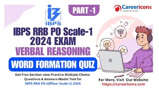 Free Word Formation MCQ Verbal Reasoning Questions IBPS RRB PO Scale-1 Prelims 2024 #ibps #ibpsrrbpo