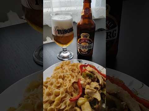 Tuborg Gold 🍺eşliğinde Köri Soslu Tavuklu 🐔 Makarna...