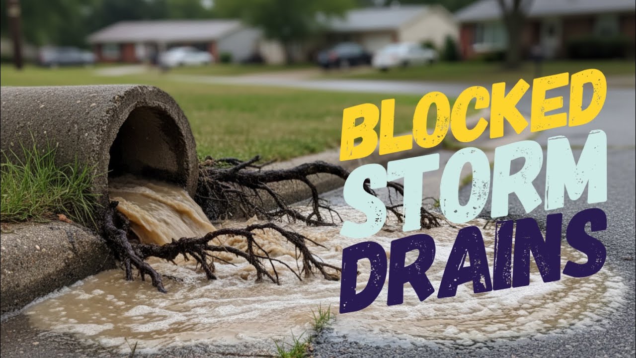 CLOGGED RESIDENTIAL STORM DRAINS #PlumbingLife #HydroJetting # ...
