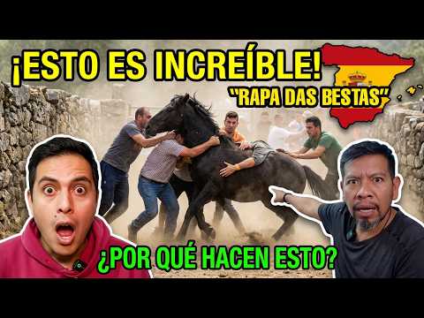 This is Incredible 😬RAPA DAS BESTAS😯 Why do they do it? Mexicans react to Spain