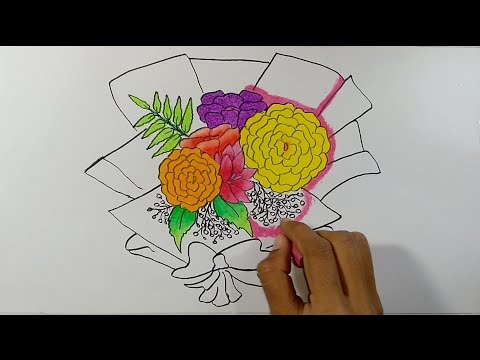 Video: Cara Menggambar Karangan Bunga