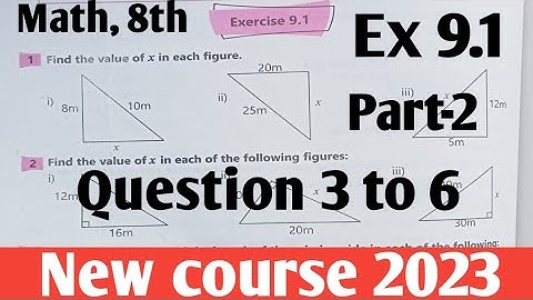 Exercise 9.1 Class 8th Math new course 2023 kpk and PTB Part-2| Class 8 Math unit 9 EX 9.1 SNC