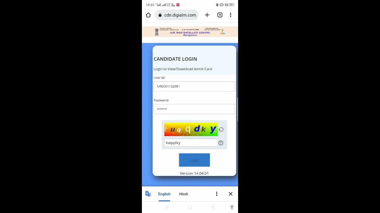 Revised Answer key ISRO URSC