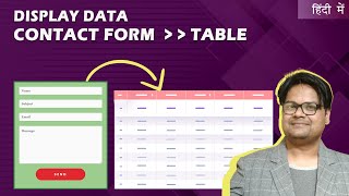 Display Contact Form Data in a Table | Elementor Form | Contact 7 Form | WordPress | हिंदी में