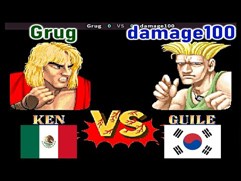 Street Fighter II - The World Warrior - Grug vs damage100