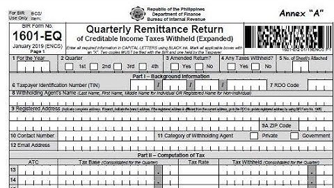 How to Manually File 1601-EQ? Tips, Reminders and Guide for Begginers