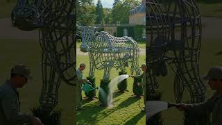 Luxury Villa Ox Topiary Installation