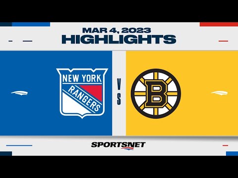 NHL Highlights | Rangers vs. Bruins - March 4, 2023