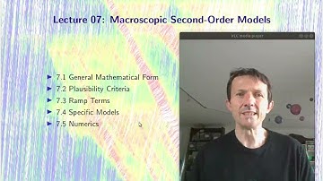 Lecture 07: Macroscopic Second-Order Models