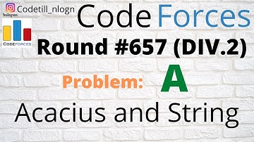 CodeForces | Round #657 Div 2 |  Acacius and String | Solution
