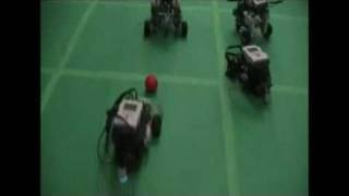 Lego Nxt Project Robots Playing Nfl Style Football - Full Team Run Left