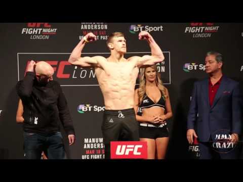 UFC Fight Night London Arnold Allen vs. Makwan Amirkhani weigh in face off