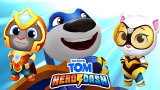 Talking Tom Hero Dash Gameplay #9 TALKING TOM VS AUEEN BEE ANGELA VS TALKING BEN