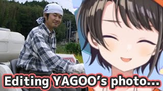 Subaru used to edit YAGOO photo with Cover Staff-san【Hololive】