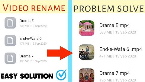 video rename problem | change video name and video play error| Waqas Shahid tech