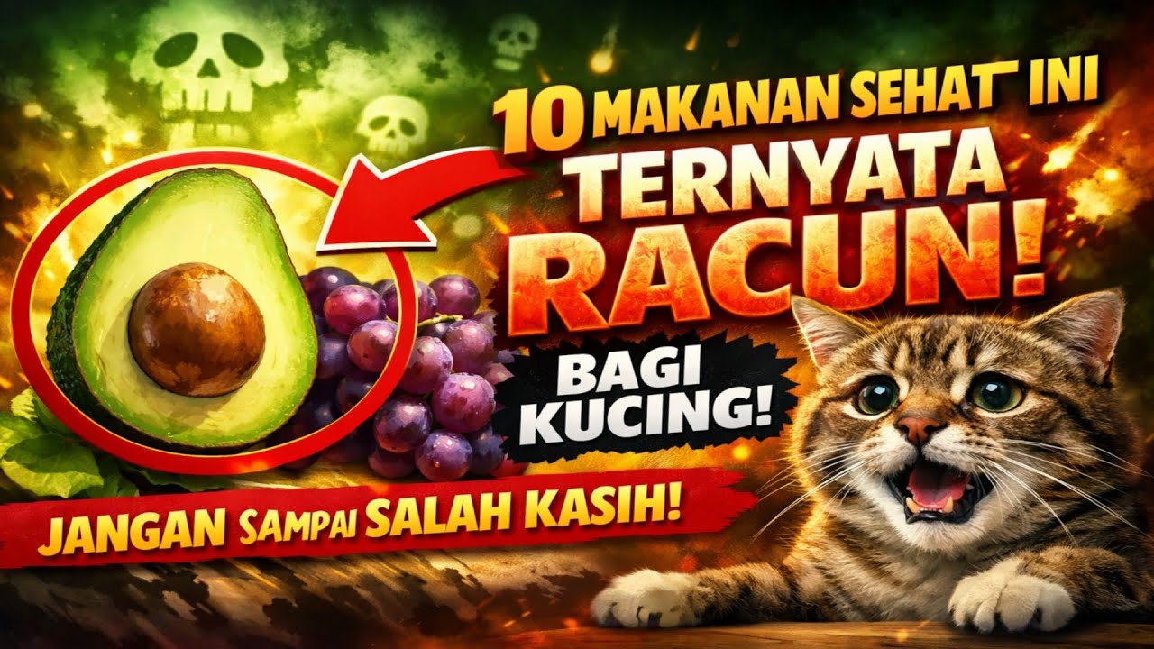 10 Makanan Sehat Ini TERNYATA RACUN Bagi Kucing! 🙀 JANGAN Sampai Salah Kasih!