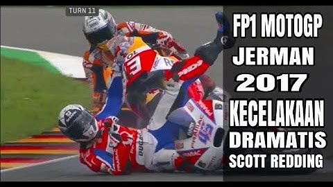 KECELAKAAN DRAMATIS SCOTT REDDING DI FP1 MOTOGP JERMAN 2017