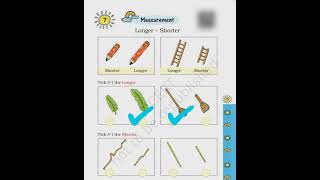 Measurement | Longer - Shorter | Class 1 NCERT | Maths