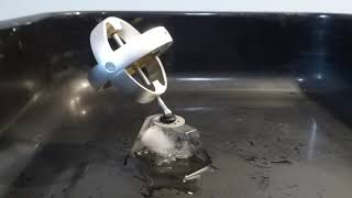 Gyroscope Rising Almost Vertically on Ice