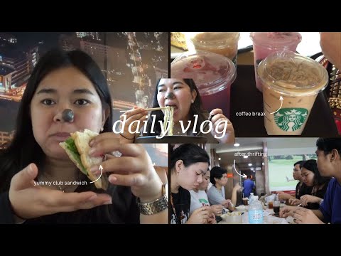 daily vlog 🌤 thrift shopping, went to nustar cebu, cozy cafe ☕️