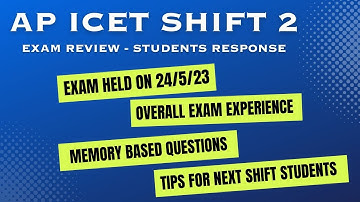 AP ICET SHIFT 2 REVIEW