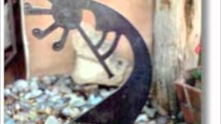 The Kokopelli in my yard ~ Indian Calling, HARMONY