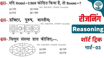 REASONING प्रैक्टिस  Set→03 || UP&MP Constable | NTPC | Group–D || Mori Classes
