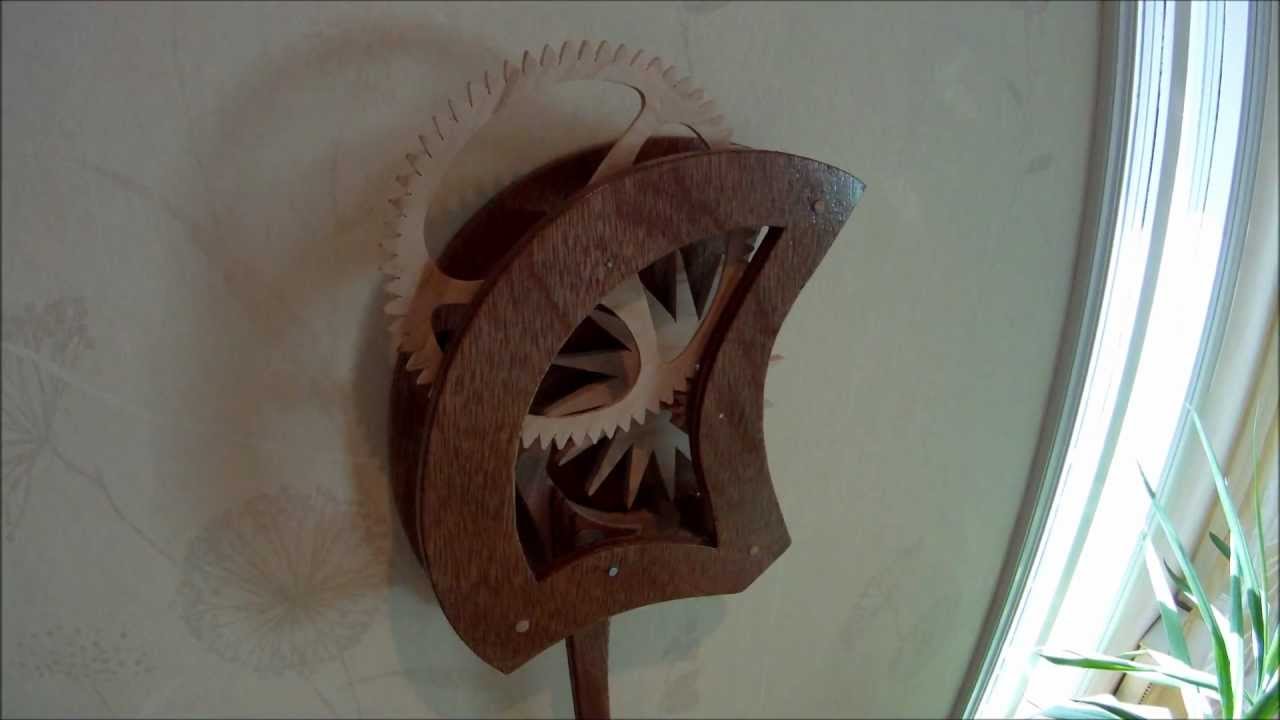 Wooden gear clock YouTube