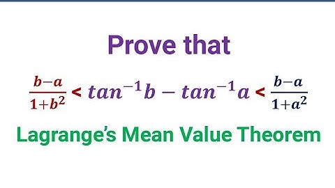 Toepassing van de gemiddelde waardestelling van Lagrange, bewijs de ongelijkheid