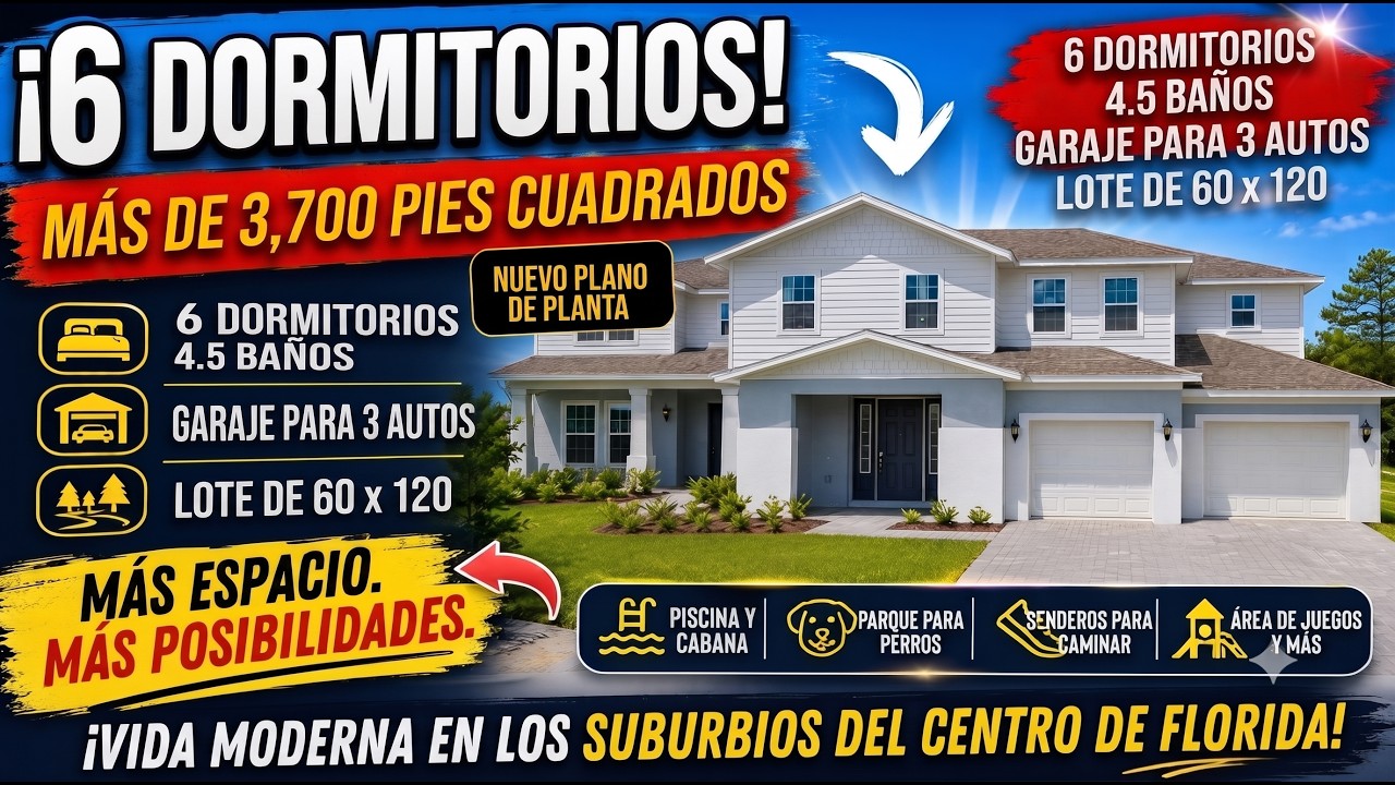 ¡Una de las casas de nueva construcción más grandes que hemos recorrido!
