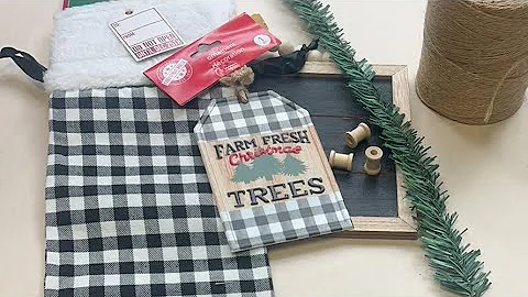 Dollar Tree - Farm Fresh Christmas Tree Sign